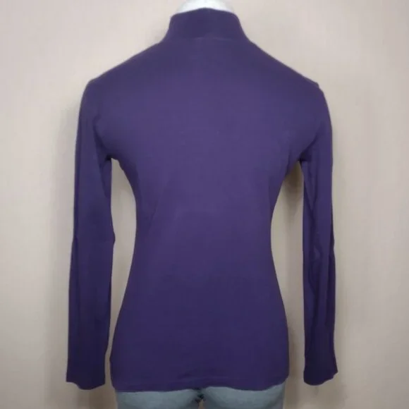 Karen Scott Womens Mock-Neck Long Sleeve T-Shirt - Picture 4 of 10